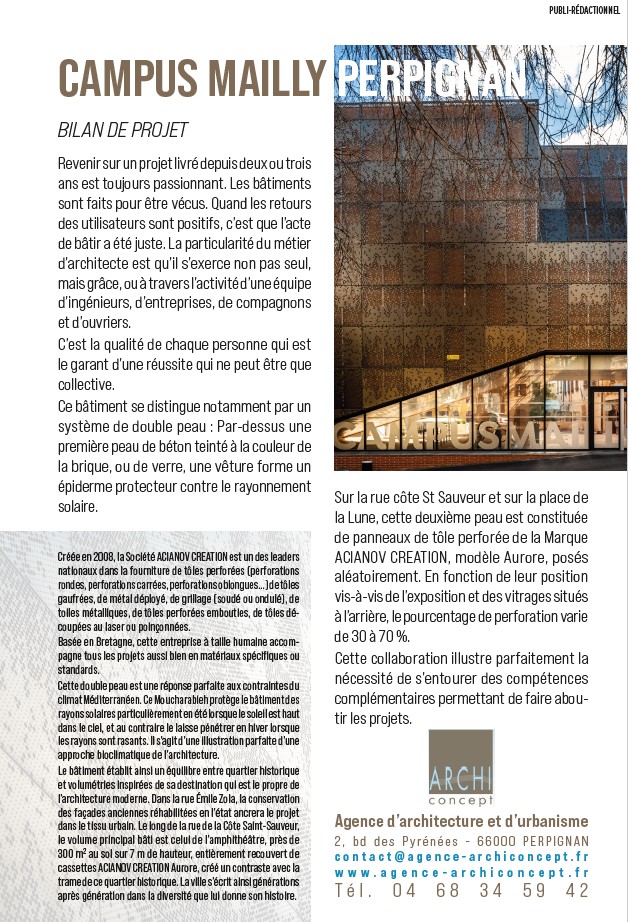 perpignan faade universite acianov tole perforee decorative aurore 1